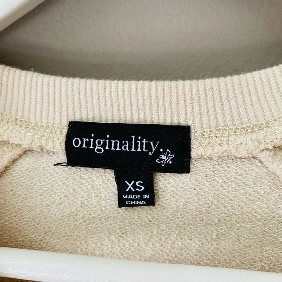 Originality 'Howdy' Pullover Sweatshirt Cream Sz XS - Picture 5 of 9
